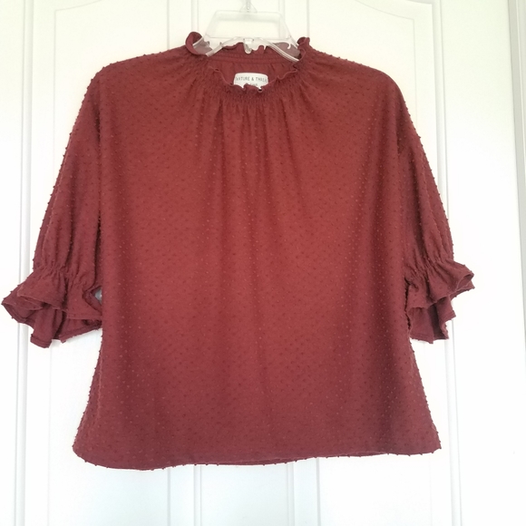 Madewell Texture & Thread Ruffle Top Size Small - Picture 2 of 11